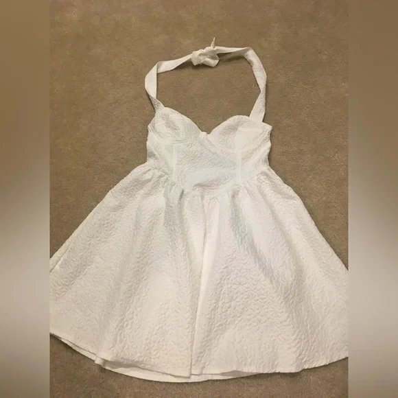 Shein Dresses | White Shein Marilyn Monroe Style Halter Dress | Color: White | Size: M | Breezy_Jade's Closet